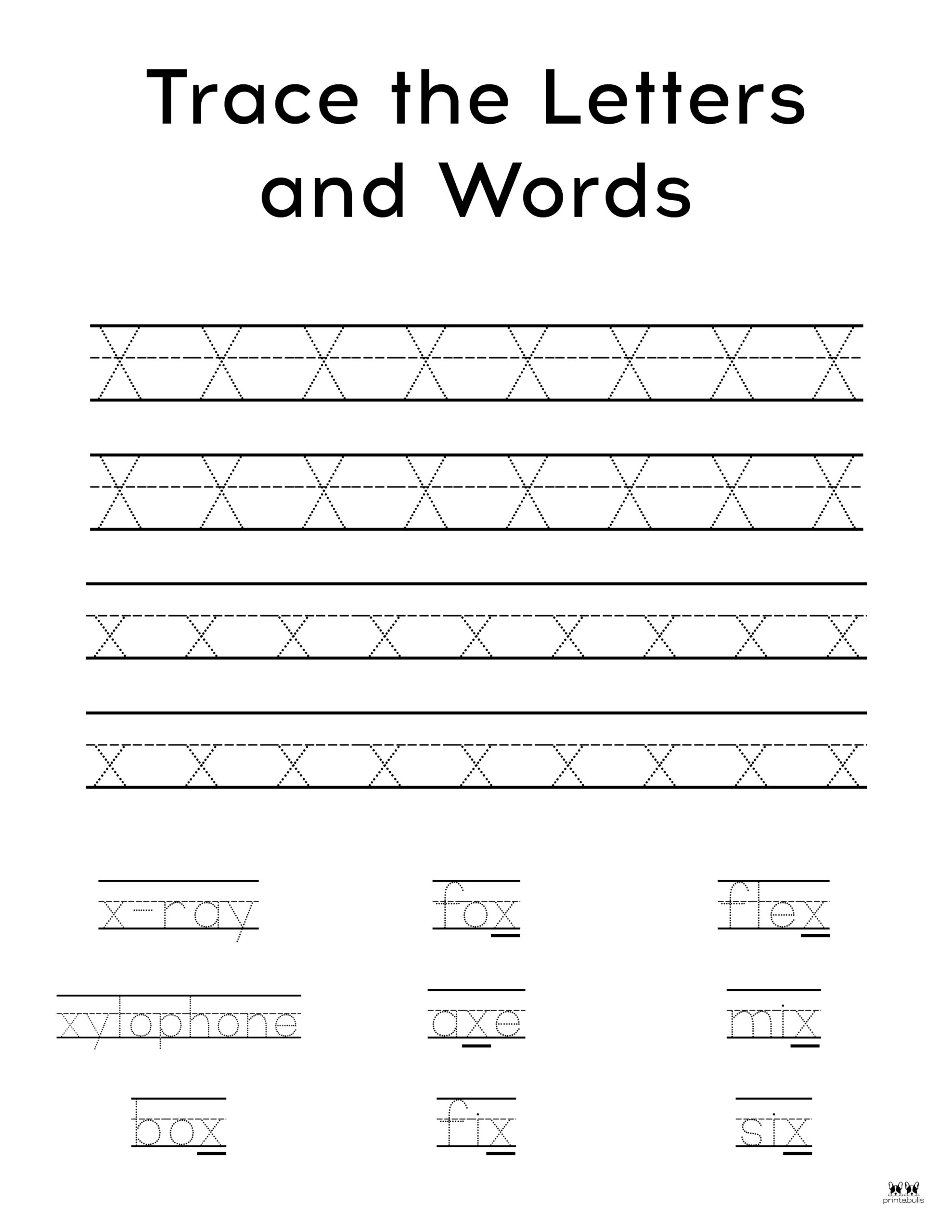 Letter X Worksheets - 50 FREE Printables | Printabulls