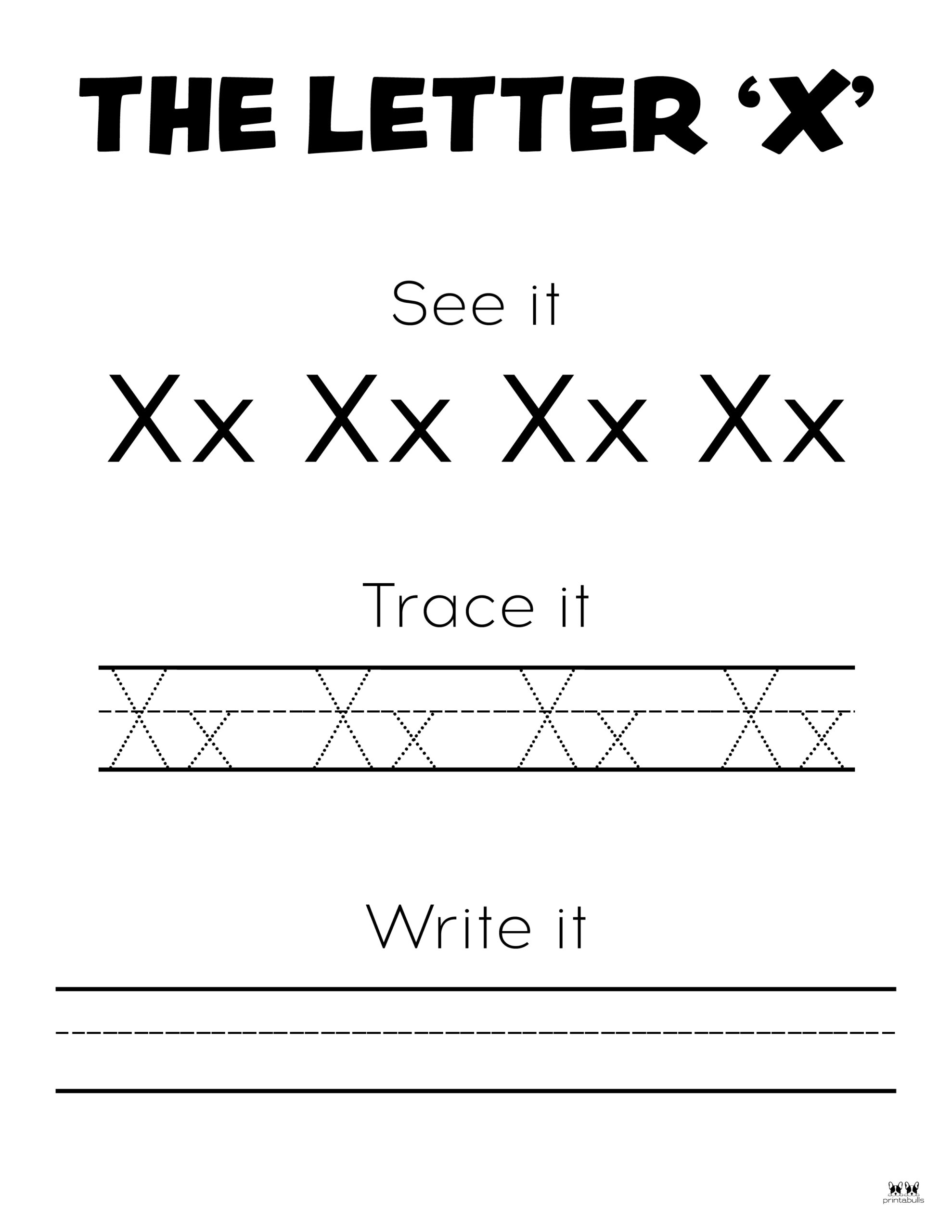 Letter X Worksheets 50 FREE Printables Printabulls