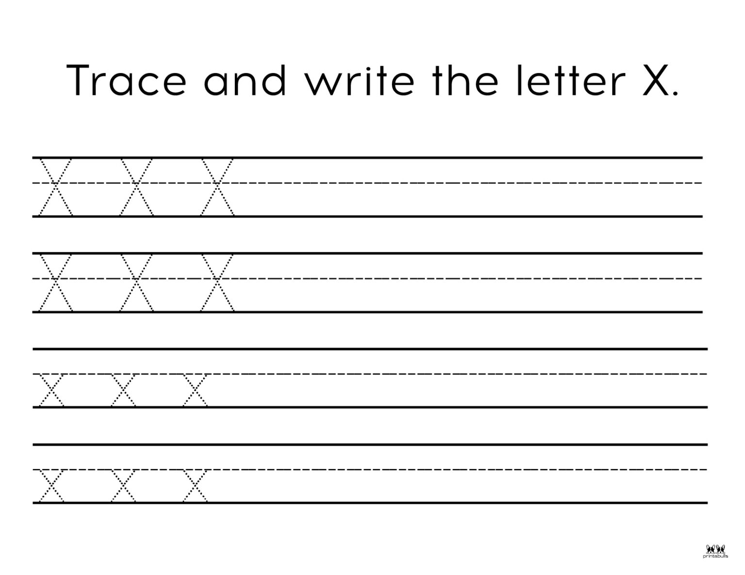 Letter X Worksheets - 50 FREE Printables | Printabulls