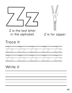 Letter Z Worksheets - 50 FREE Printables | Printabulls