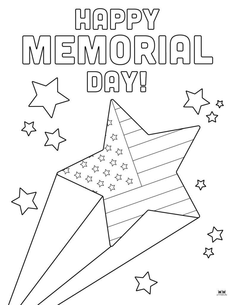 Coloring Sheet Memorial Day Banners