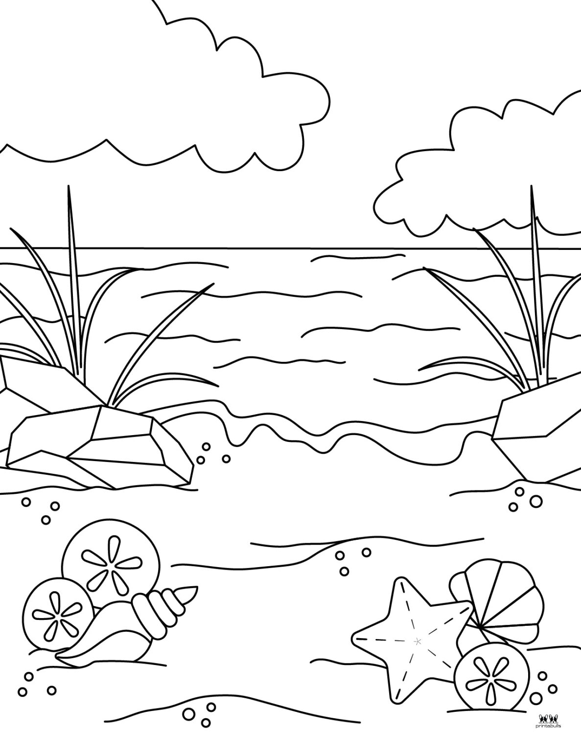 Beach Coloring Pages - 25 FREE Pages | Printabulls