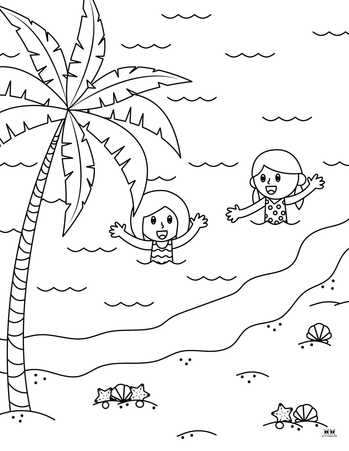 Beach Coloring Pages - 25 FREE Pages | Printabulls