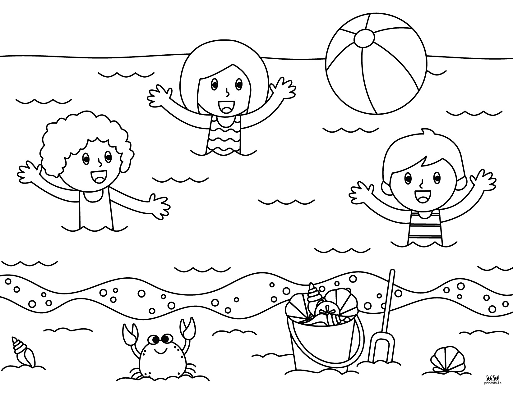 Beach Coloring Pages - 25 FREE Pages | Printabulls