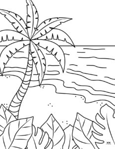 Beach Coloring Pages - 25 FREE Pages | Printabulls