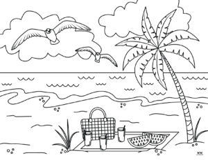 Beach Coloring Pages - 25 Free Pages 