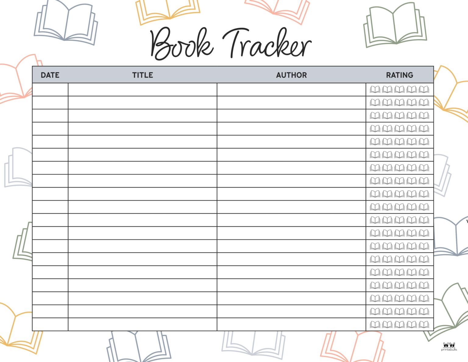 Book Trackers - 15 FREE Trackers | Printabulls