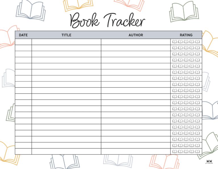 Book Trackers - 15 FREE Trackers | Printabulls