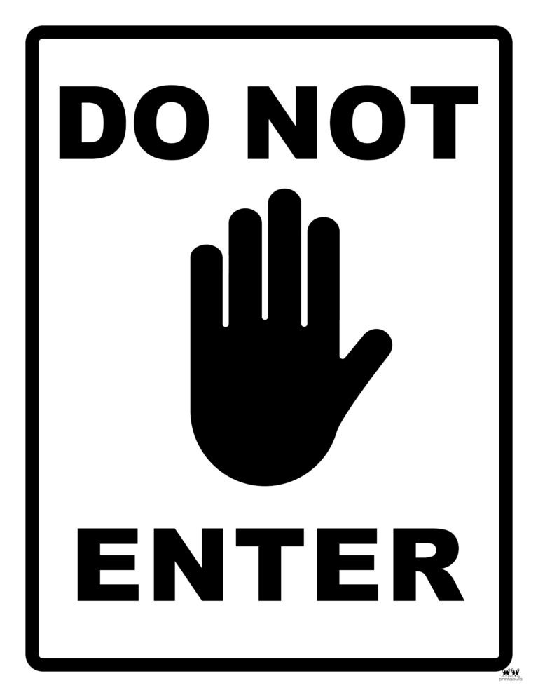 Do Not Enter Signs - 15 Free Printable Signs | Printabulls