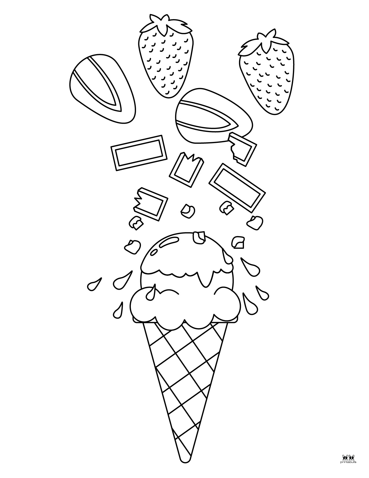 Ice Cream Coloring Pages - 26 Printable Pages | Printabulls