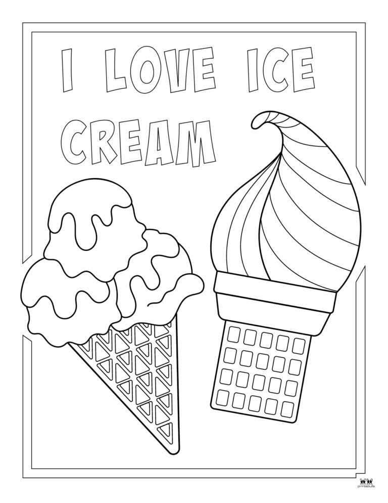 Ice Cream Coloring Pages - 26 Printable Pages | Printabulls