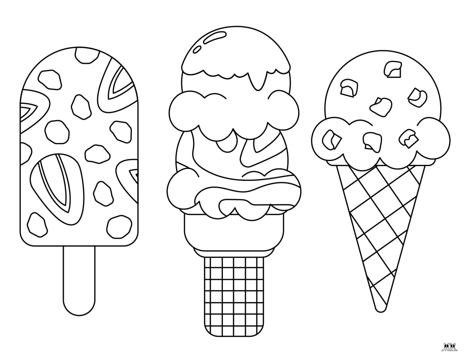 Ice Cream Coloring Pages - 26 Printable Pages | Printabulls