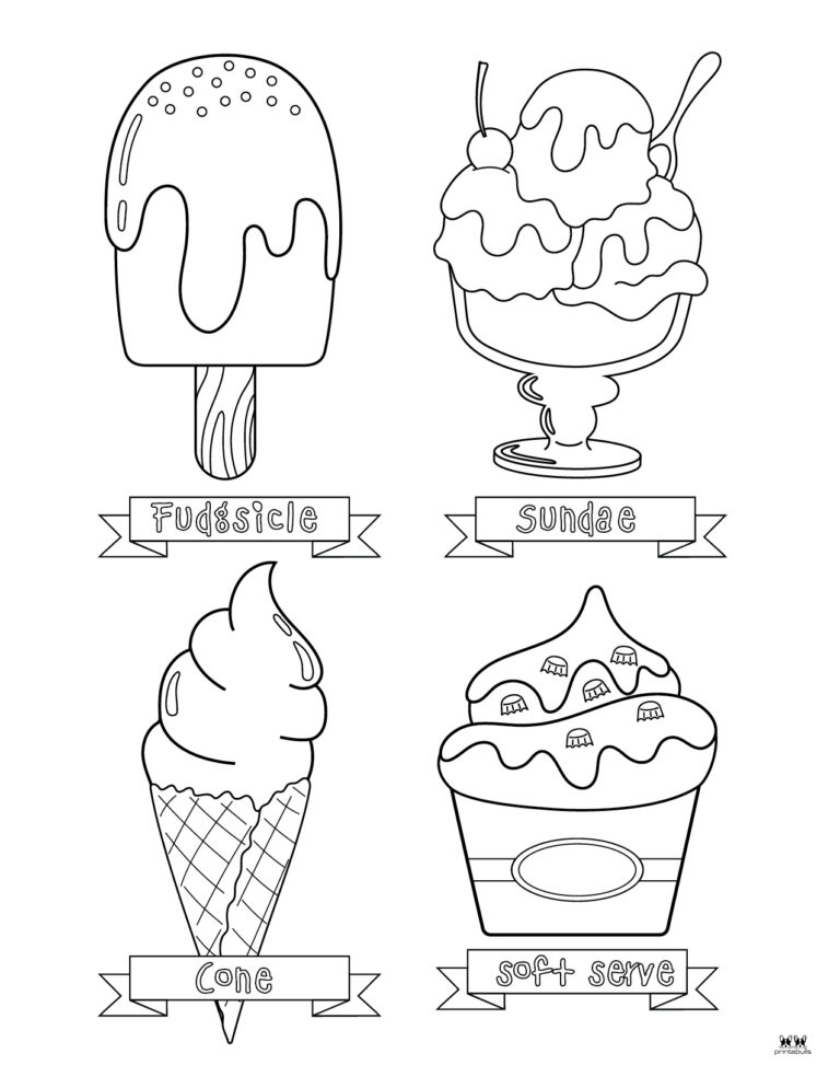 Ice Cream Coloring Pages - 26 Printable Pages | Printabulls