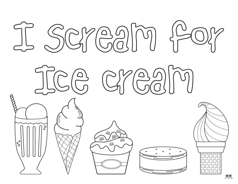 Ice Cream Coloring Pages - 26 Printable Pages | Printabulls