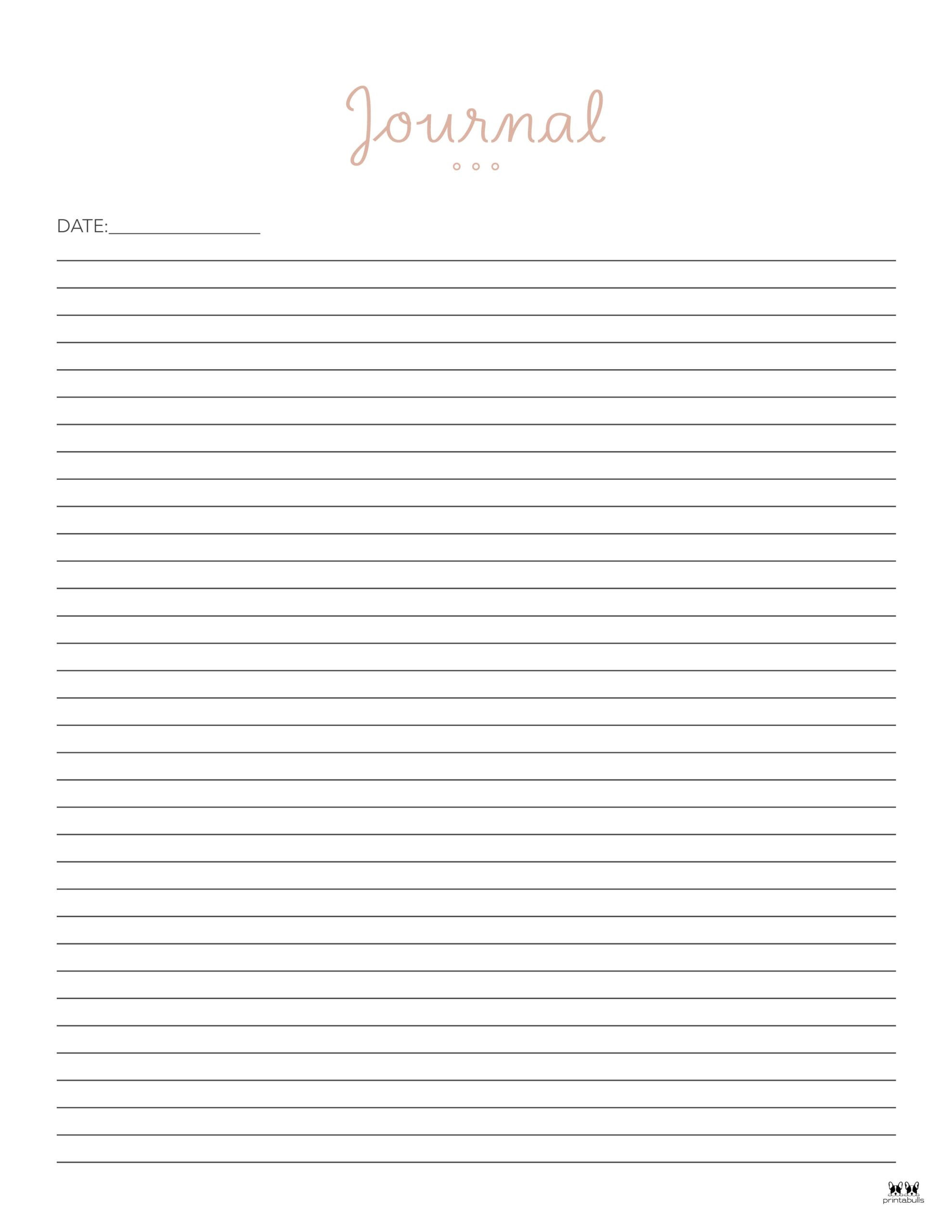 Journal Templates & Pages - 25 FREE Printables | Printabulls