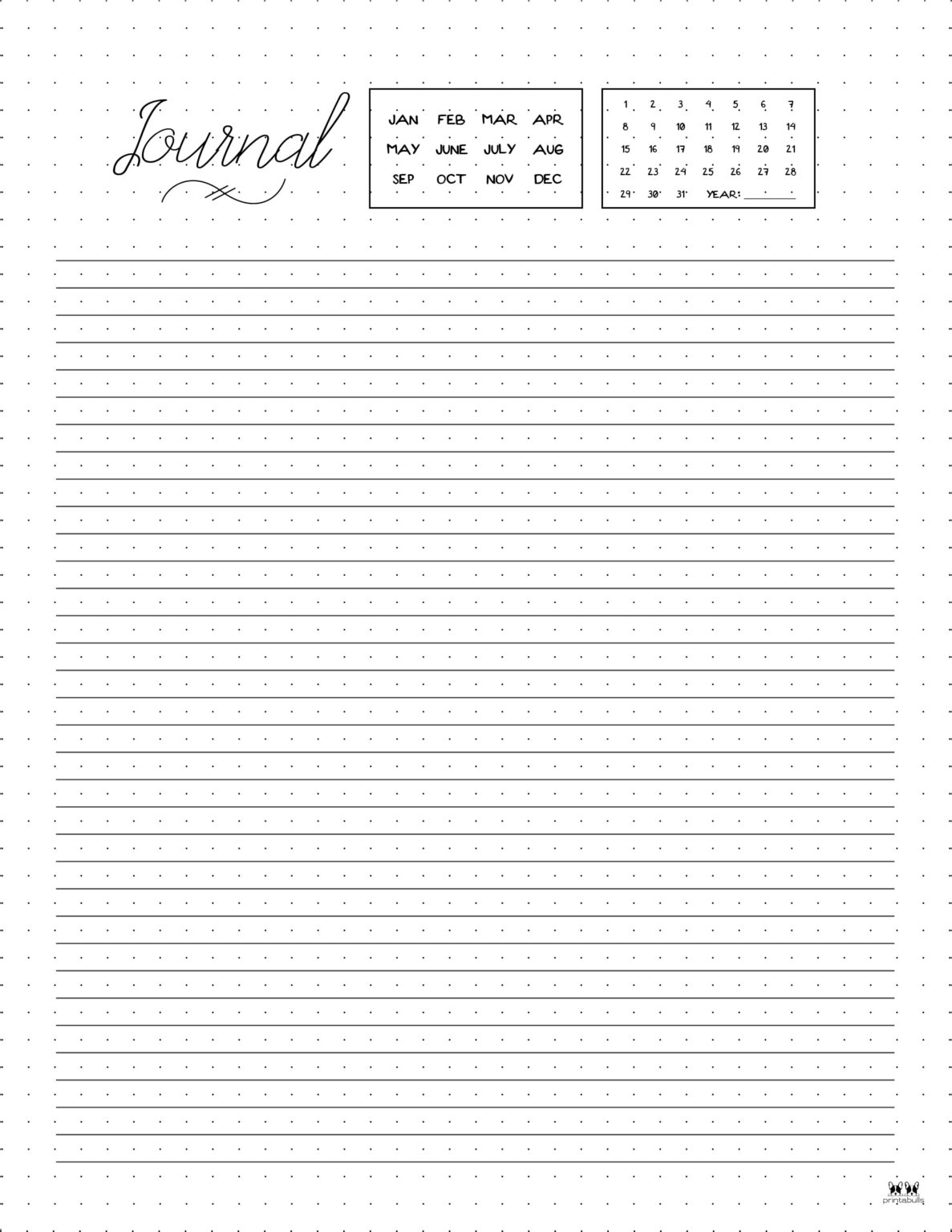 Journal Templates & Pages 25 FREE Printables Printabulls