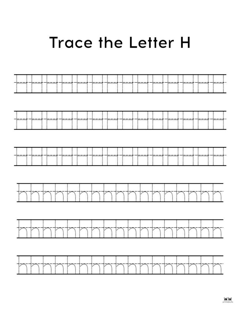 Letter H Worksheets - 50 FREE Printables | Printabulls