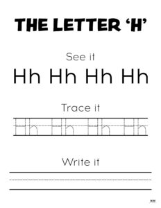 Letter H Worksheets - 50 Free Printables 