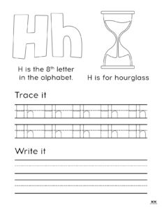 Letter H Worksheets - 50 FREE Printables | Printabulls