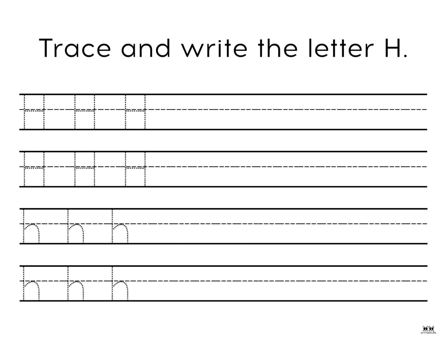 Letter H Worksheets - 50 FREE Printables | Printabulls