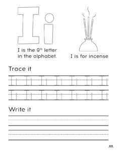 Letter I Worksheets - 50 FREE Printables | Printabulls