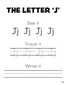 Letter J Worksheets - 50 FREE Printables | Printabulls