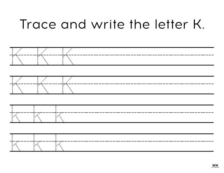 Letter K Worksheets - 50 FREE Printables | Printabulls