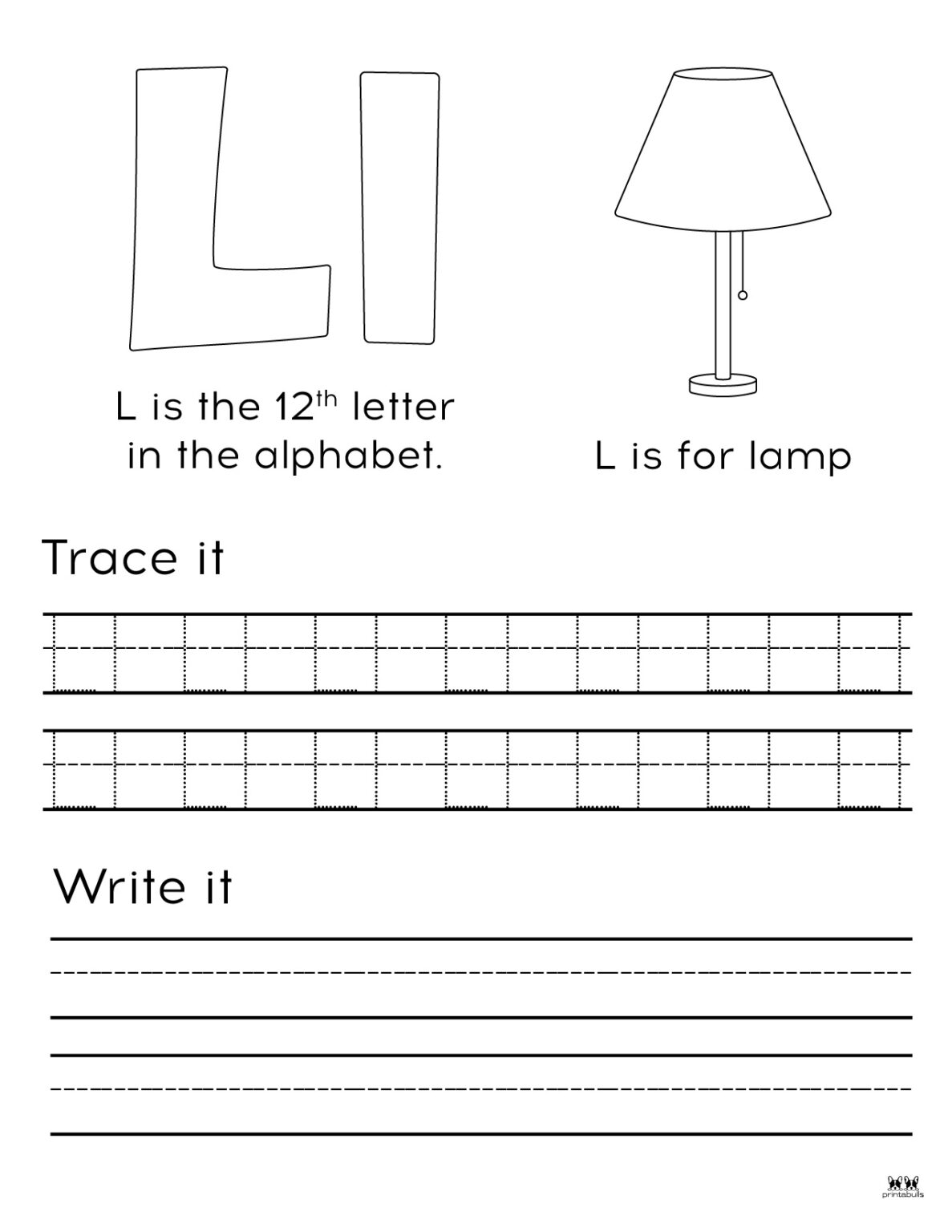 Letter L Worksheets 50 FREE Printables Printabulls