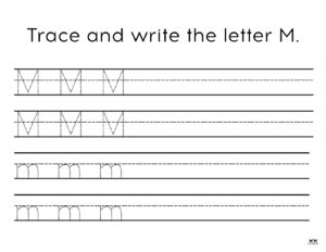 Letter M Worksheets - 50 FREE Printables | Printabulls