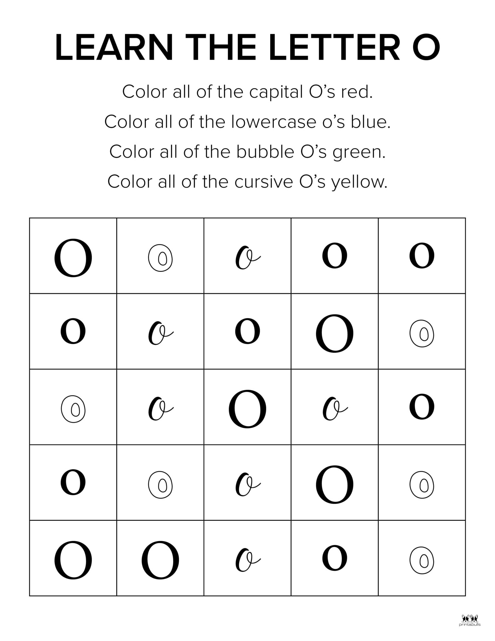 Letter O Worksheets - 50 FREE Printables | Printabulls