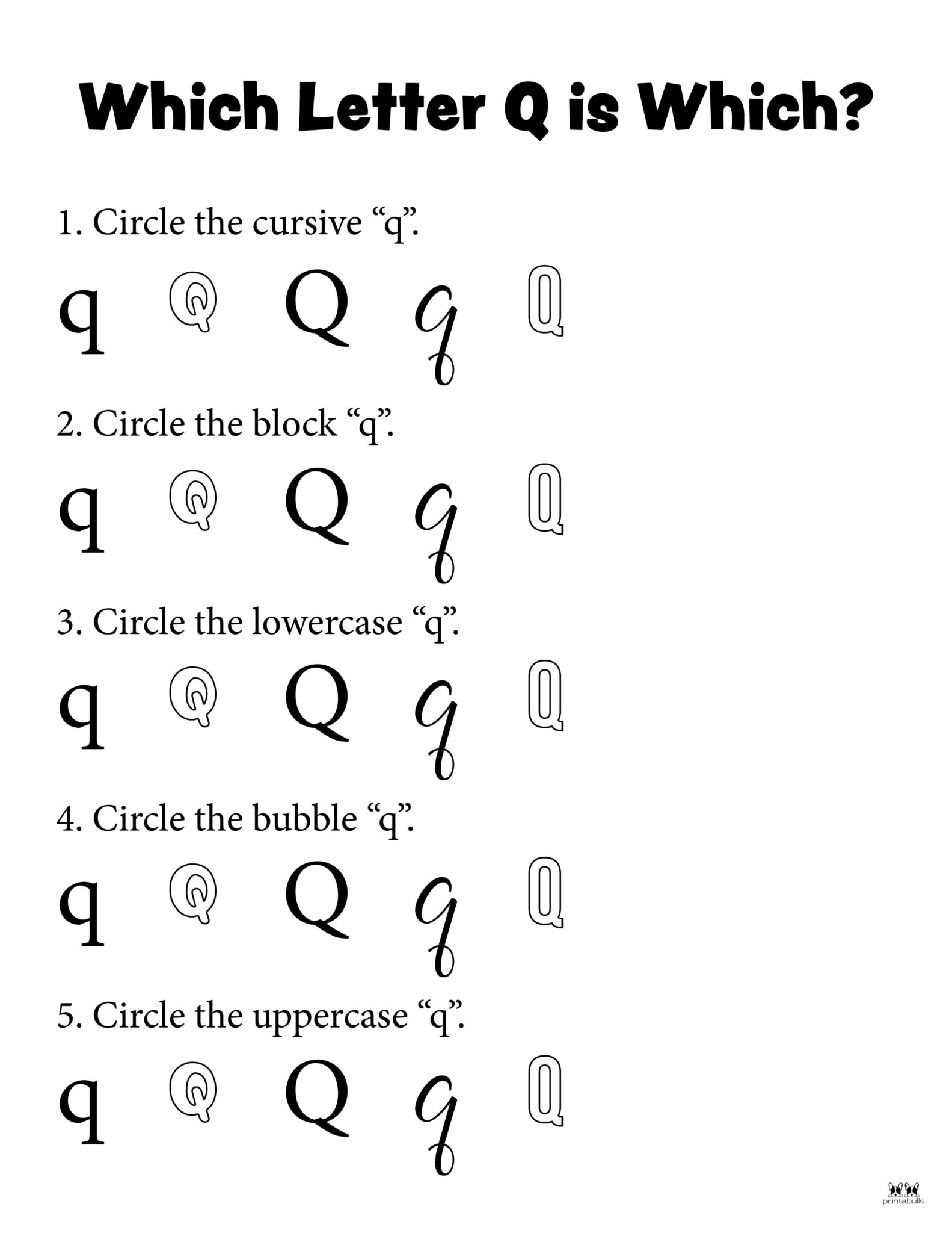 Letter Q Worksheets 50 FREE Printables Printabulls