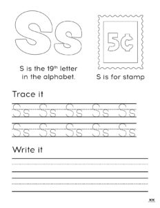 Letter S Worksheets - 50 FREE Printables | Printabulls