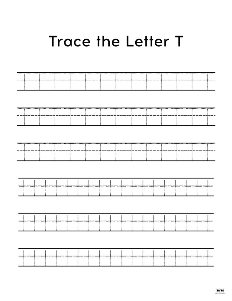 Letter T Worksheets - 50 FREE Printables | Printabulls