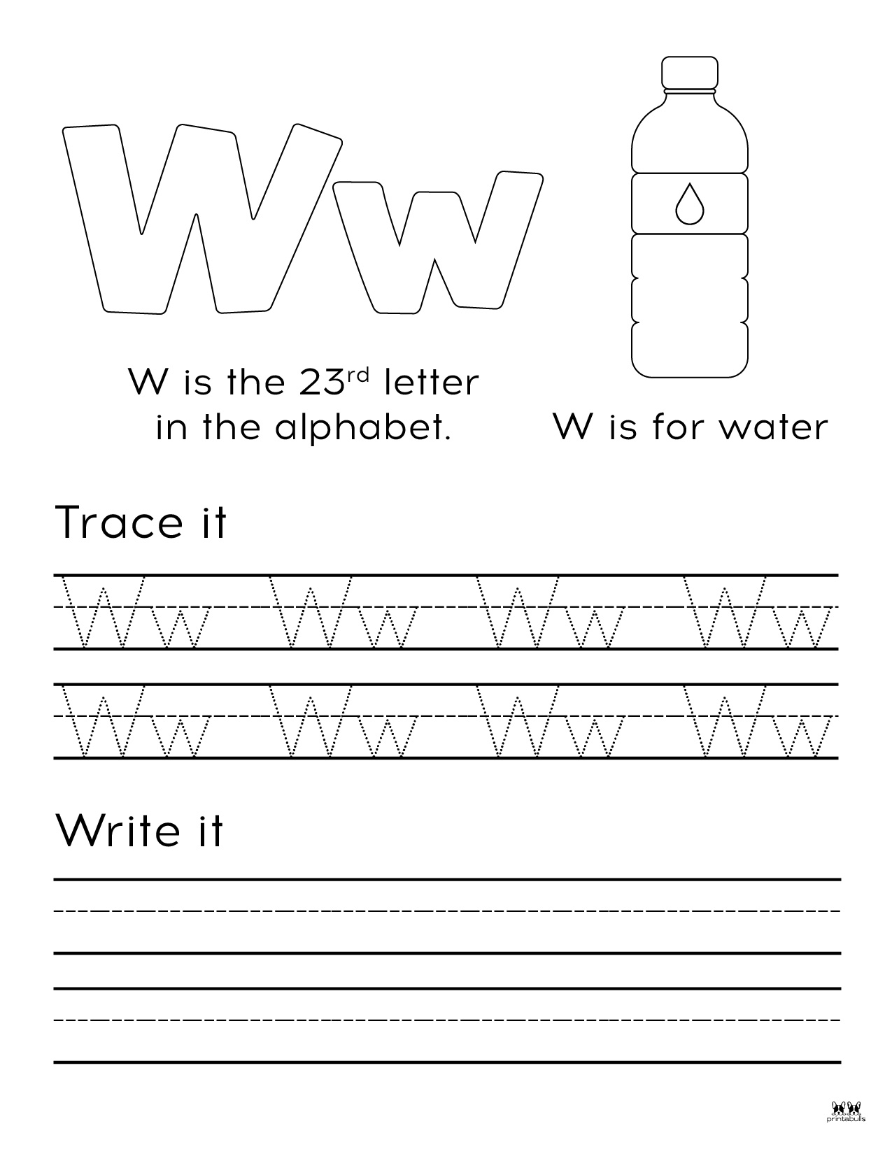 Letter W Worksheets - 50 FREE Printables | Printabulls