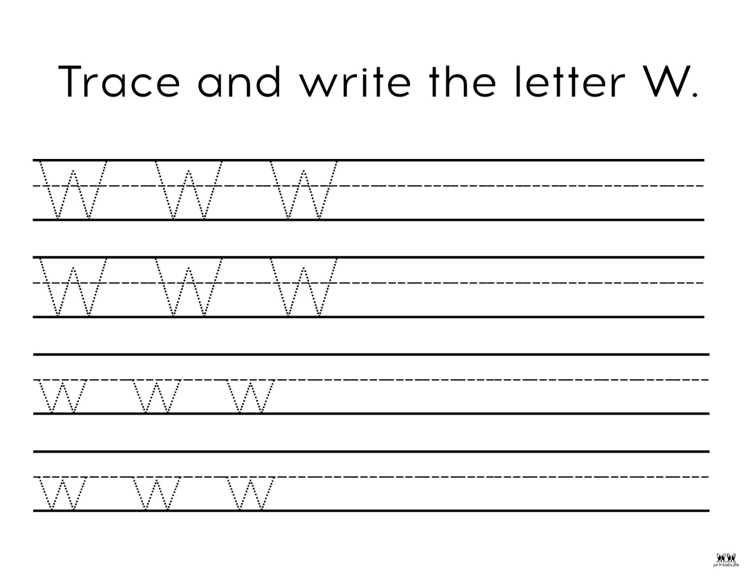 Letter W Worksheets - 50 FREE Printables | Printabulls