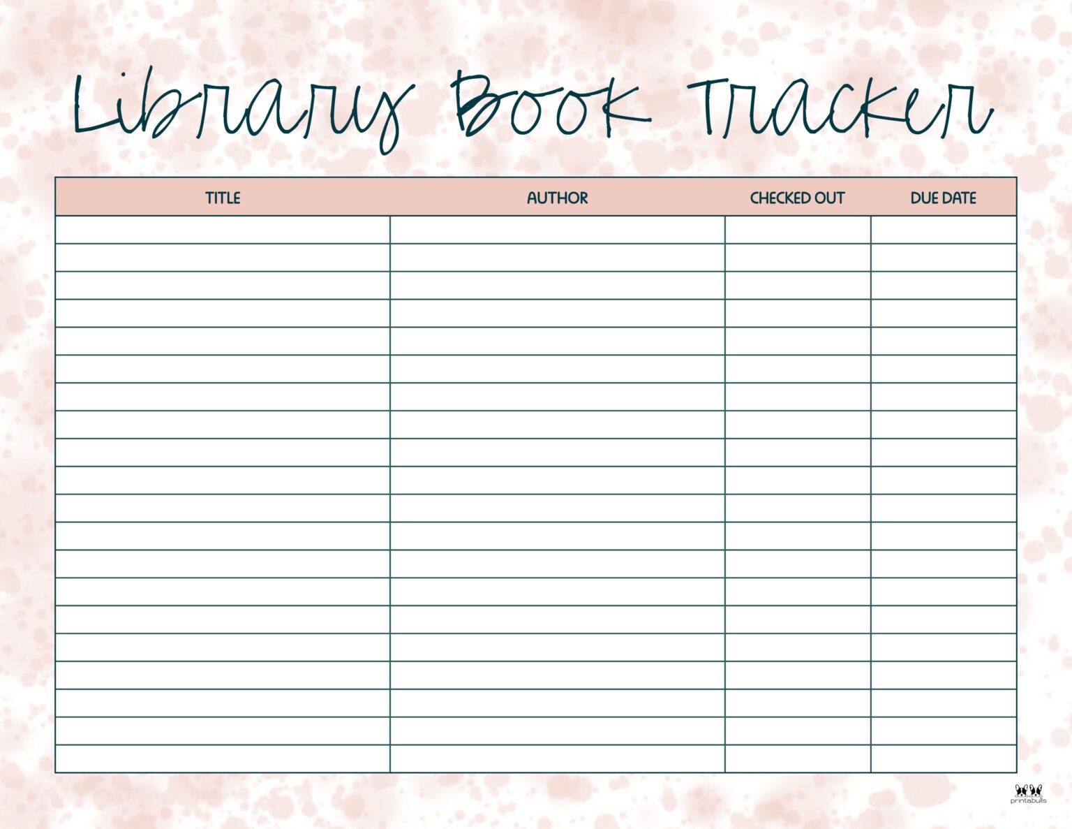 Book Trackers - 15 FREE Trackers | Printabulls