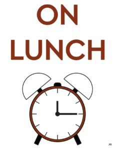 Out To Lunch Signs - 15 FREE Signs | Printabulls