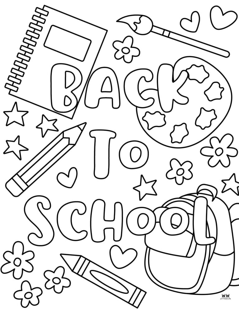 Back To School Coloring Pages   25 FREE Pages | Printabulls