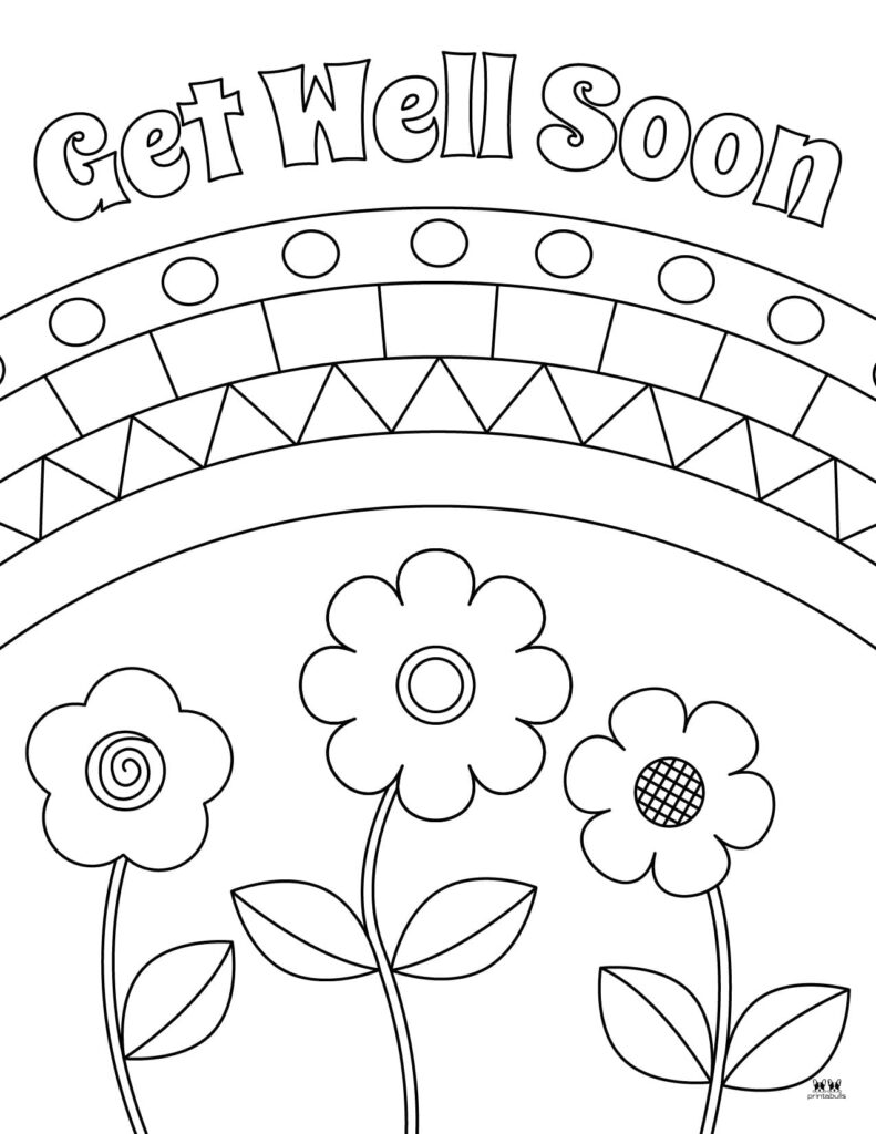get well printable coloring pages