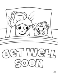 Get Well Soon Coloring Pages - 15 FREE Pages | Printabulls