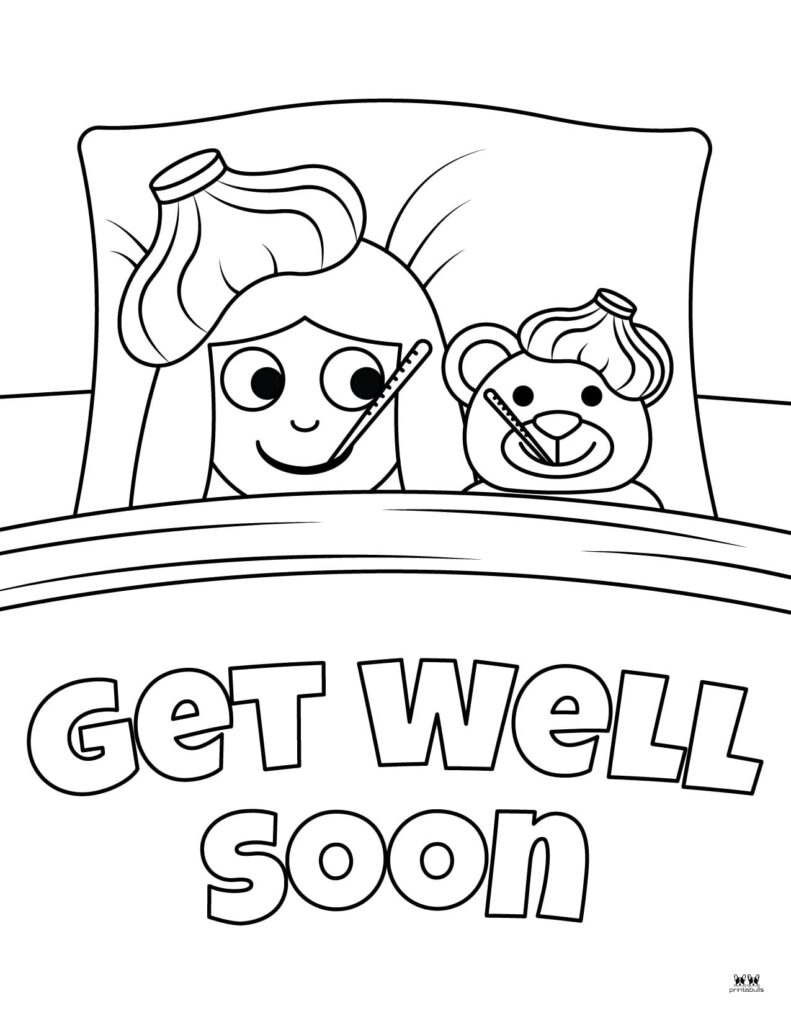 get well soon coloring pages