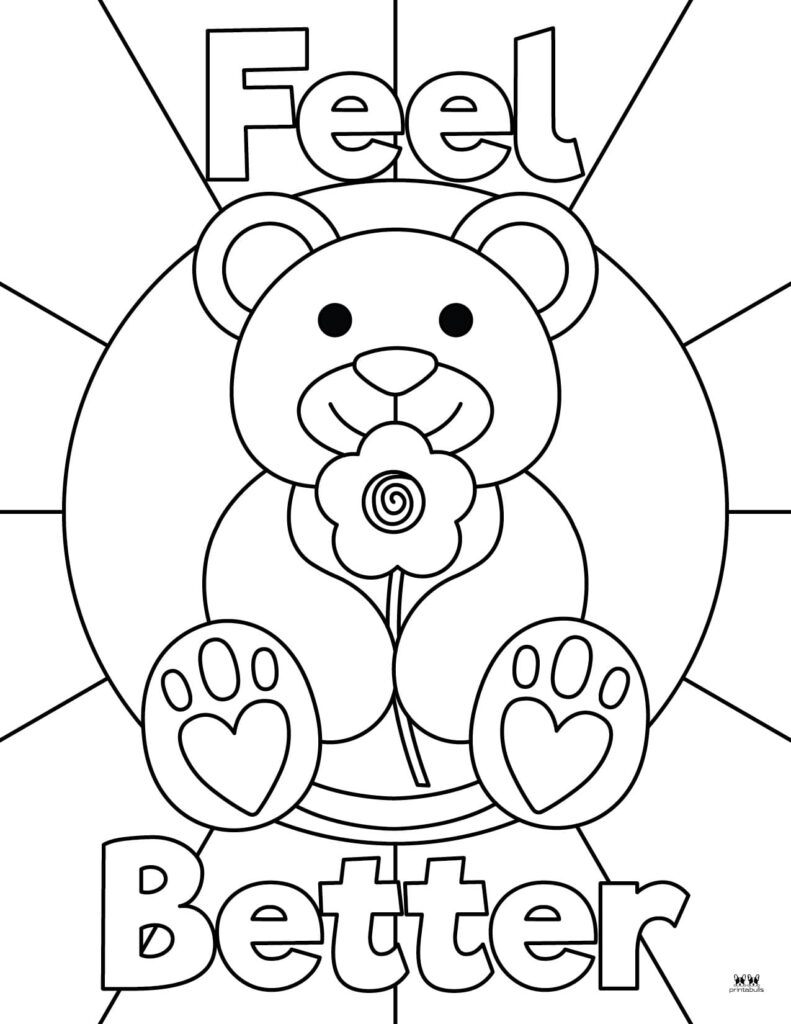 Free Printable Get Well Coloring Pages For Kids