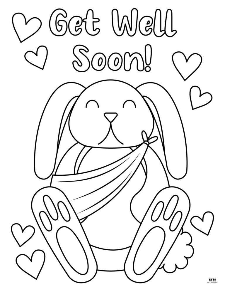 Get Well Soon Coloring Pages - 15 FREE Pages | Printabulls