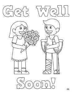 Get Well Soon Coloring Pages - 15 FREE Pages | Printabulls