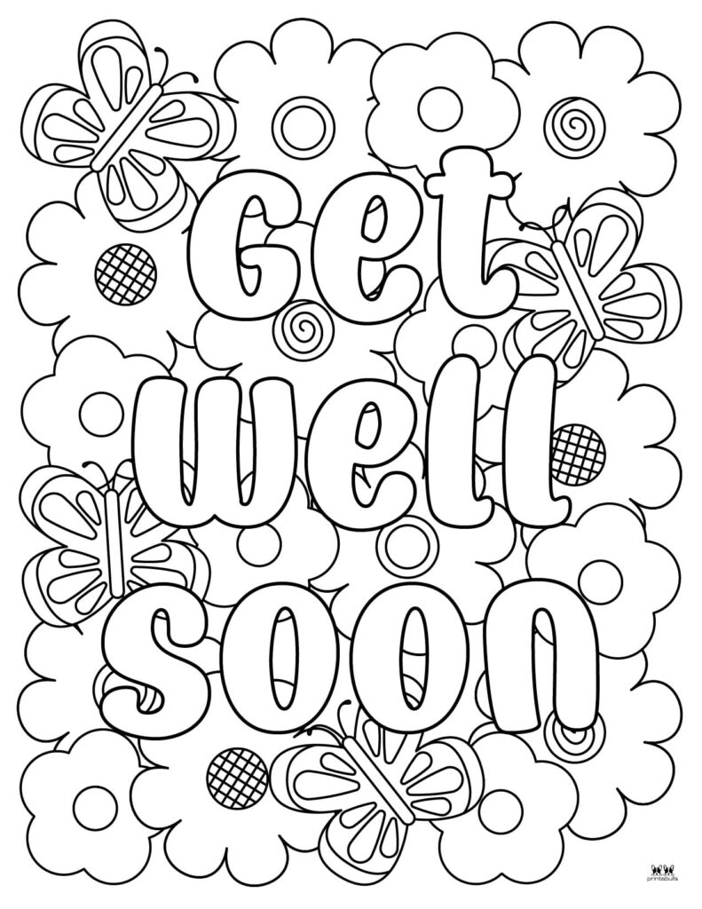 Get Well Soon Coloring Pages 15 FREE Pages Printabulls