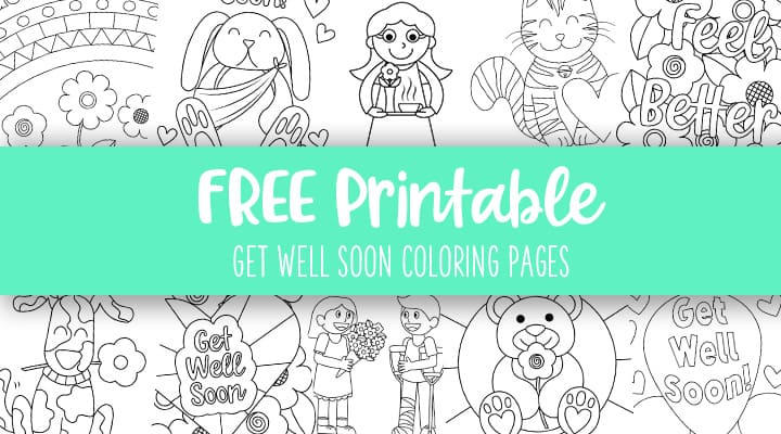 Get Well Soon Printable Card and Coloring Page • KraftiMama
