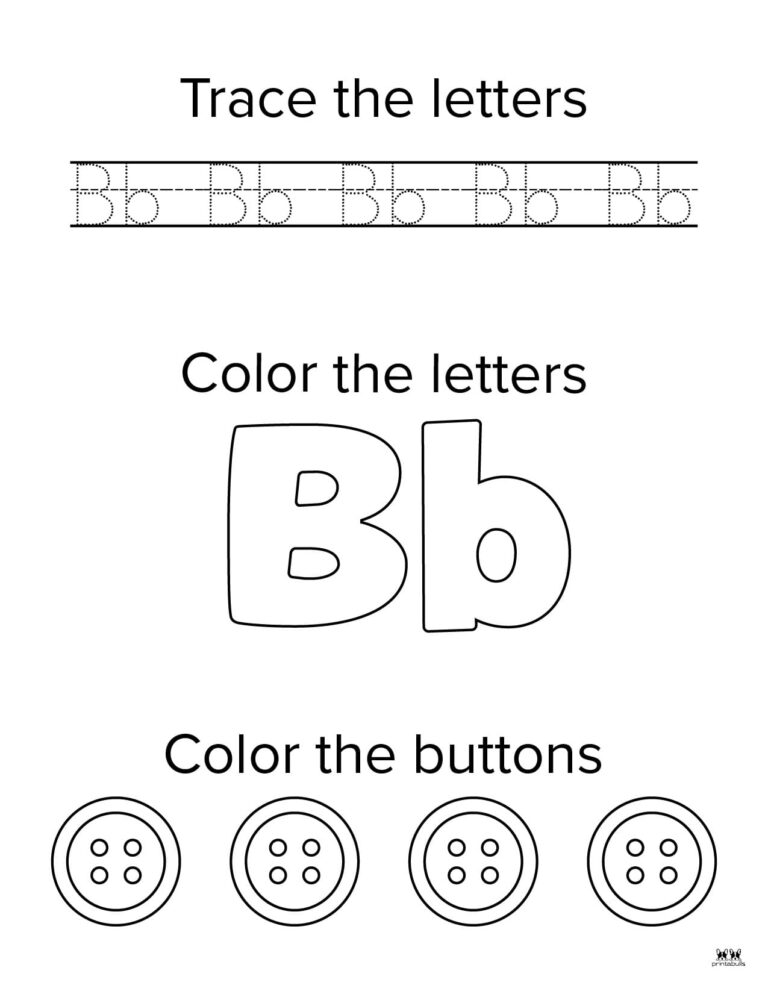 Letter B Worksheets - 50 FREE Printables | Printabulls