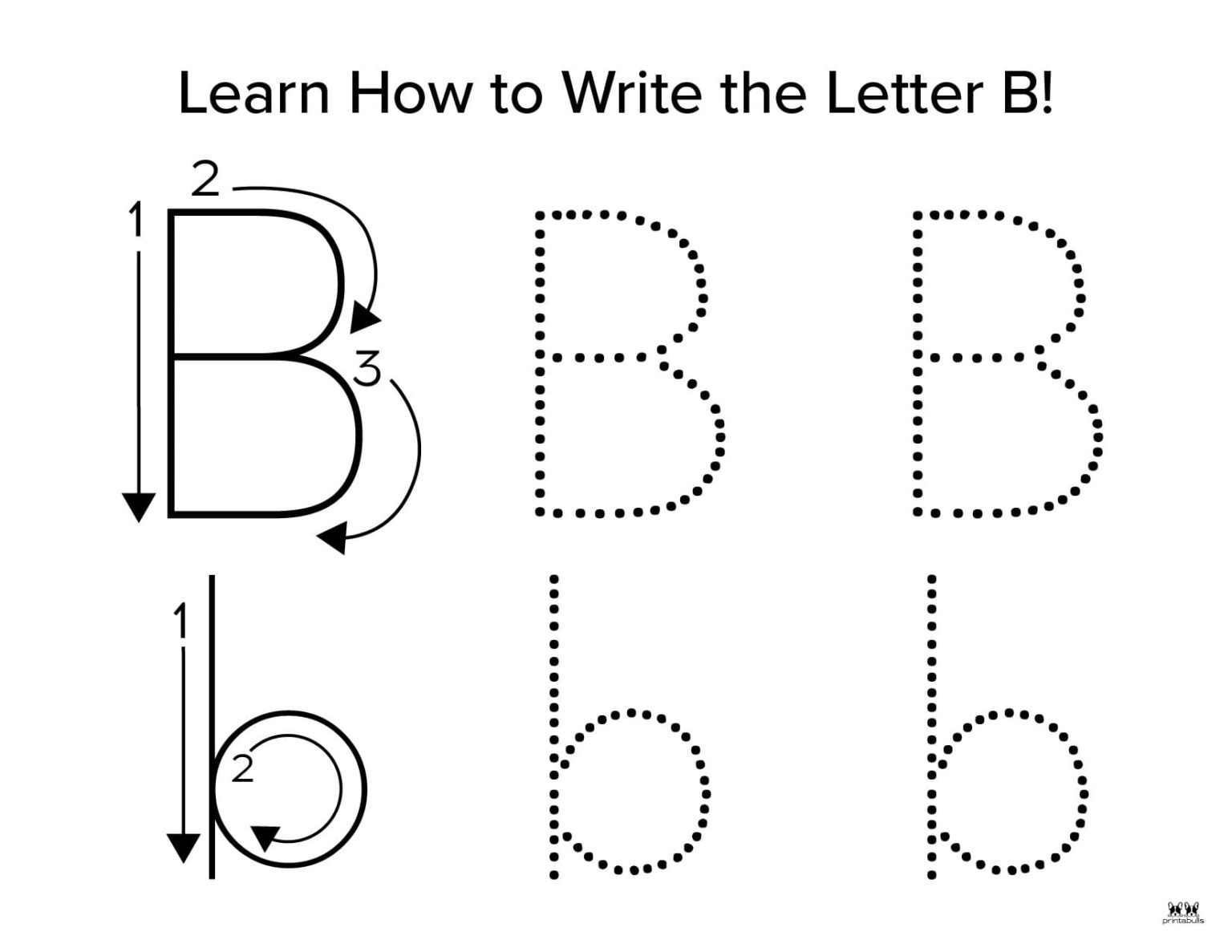 Letter B Worksheets - 50 FREE Printables | Printabulls