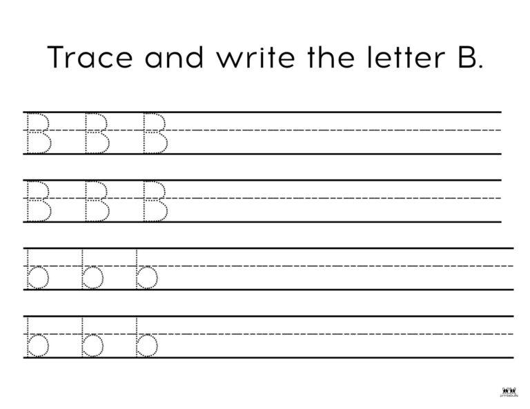 Letter B Worksheets - 50 FREE Printables | Printabulls