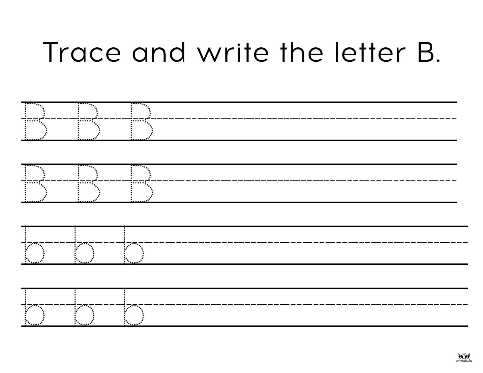 Letter B Worksheets - 50 FREE Printables | Printabulls